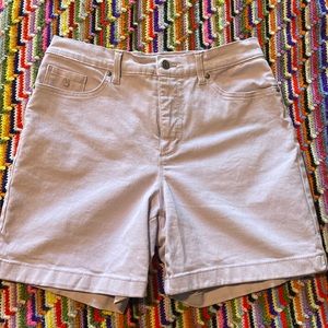 High waisted lavender shorts